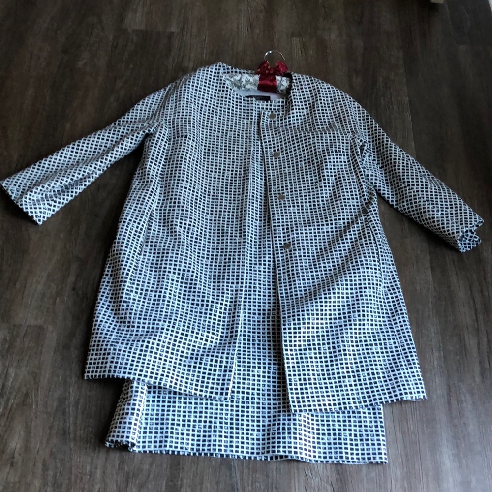 MaxMara weekend sleeveless shift dress with matching coat.